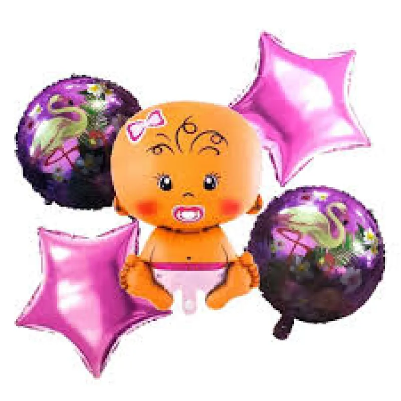 BEBEK FOLYO SET BALON PEMBE