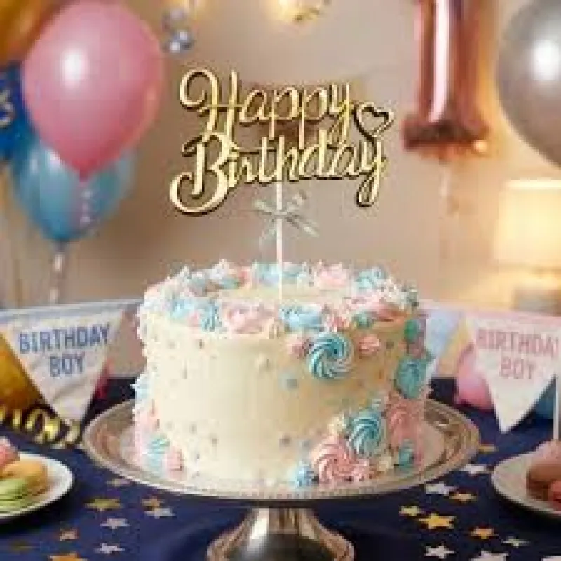 PASTA ÜSTÜ MİKA HAPPY BIRTHDAY GOLD